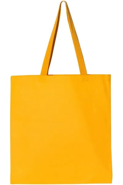 Q-tees Promotional Tote In Gold