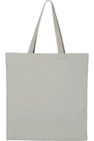 Q-tees Promotional Tote In Grey