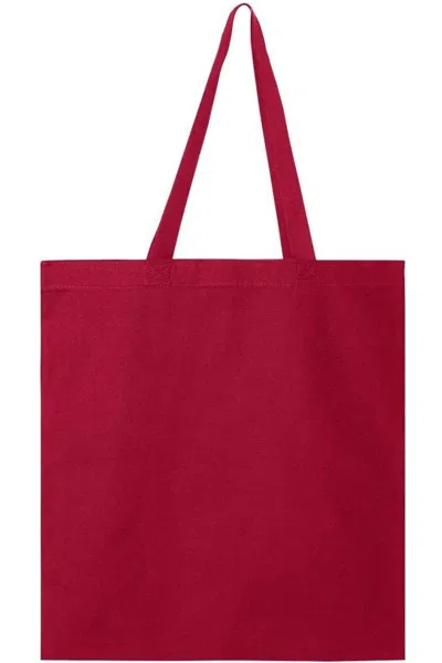 Q-tees Promotional Tote In Red