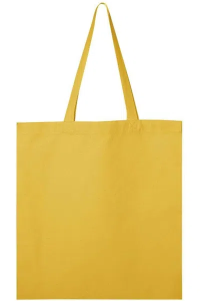 Q-tees Promotional Tote In Yellow