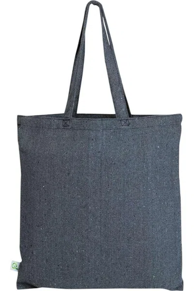Q-tees Sustainable Canvas Bag In Blue