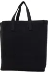 Q-tees Sustainable Grocery Bag In Black