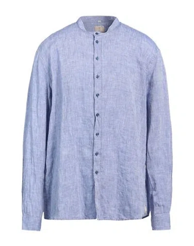 Q1 Man Shirt Blue Size Xxl Linen