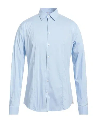 Q1 Man Shirt Sky Blue Size 16 ½ Cotton, Polyamide, Elastane