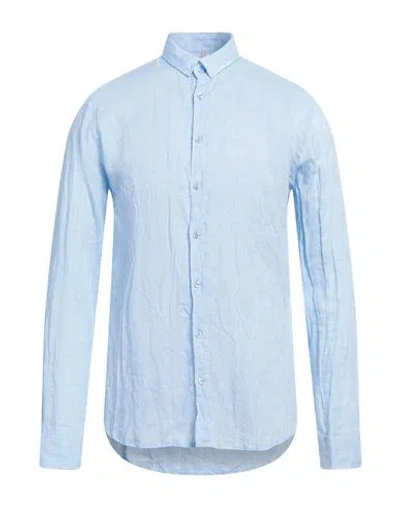 Q1 Man Shirt Blue Size 15 Cotton, Polyamide, Elastane