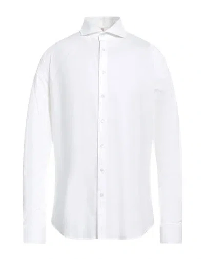 Q1 Man Shirt White Size 17 ½ Cotton, Elastane