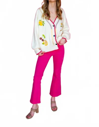 Q2 Denim Pants In Hot Pink