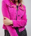 Q2 Fabulous Corduroy Jacket In Fuchsia In Pink