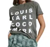 Q2 Famous Names Logos At Front T-shirt In Grey In Grey