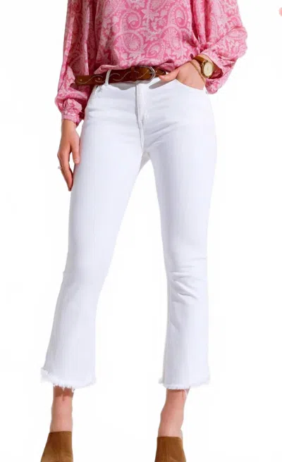 Q2 High Rise Flare Pants In White