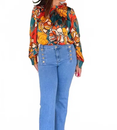 Q2 Horizon Straight Leg Jeans In Medium Blue