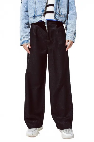 Q2 Lisboa Pants In Black In Brown