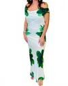 Q2 Tropical Floral Burst Sleeveless Maxi Dress In Green In Multi