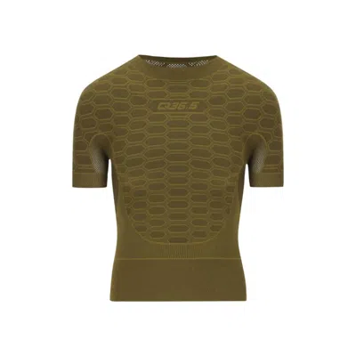 Q36.5 Base Layer 2 Short Sleeve Undershirt Green Brown