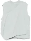 Qasimi Draped Sleeveless Sweatshirt In Blue