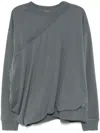 Qasimi Draped Sweatshirt In Grey