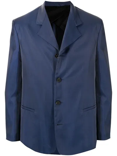 Qasimi Notched-lapels Single-breasted Blazer In Blue