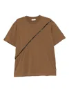 Qasimi Spiral Zip T-shirt In Brown