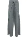 Qasimi Tied-waist Track Pants In Grey