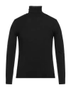 Qb24 Man Turtleneck Black Size S Polyester, Wool In Black