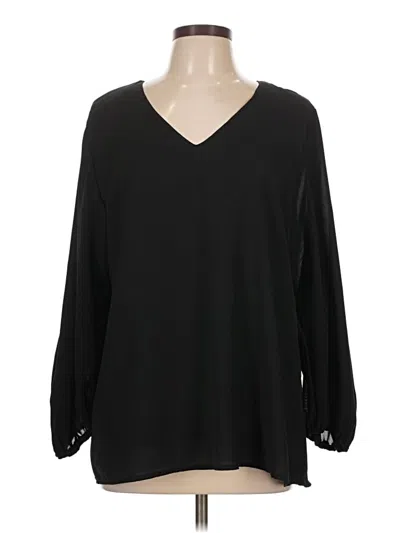 Pre-owned Qearal Long Sleeve Blouse In Black