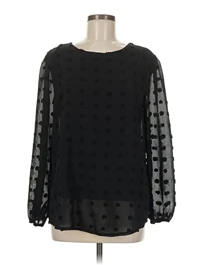 Pre-owned Qearal Long Sleeve Blouse In Black