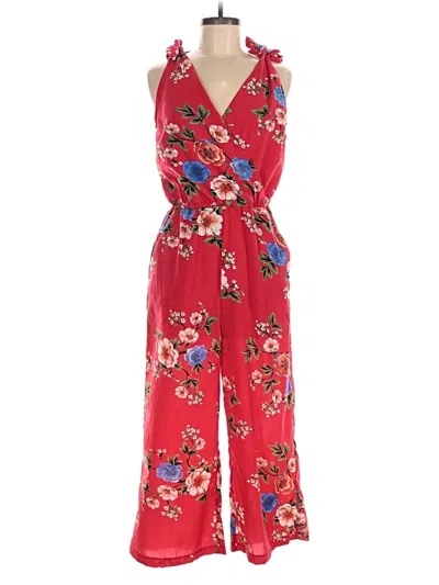 Pre-owned Qed London Jumpsuit In Red