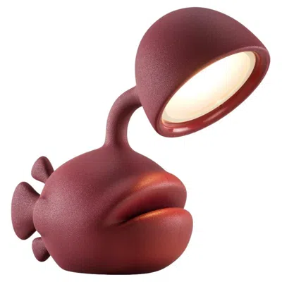 Pre-owned Qeeboo Abyss Table Lamp In Bordeaux Recyclable Polyethylene By Dai Sugasawa In Brown