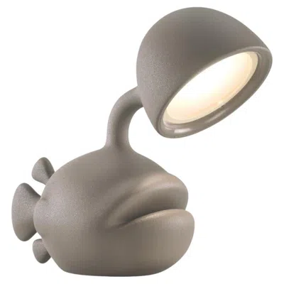 Pre-owned Qeeboo Abyss Table Lamp In Dove Grey Recyclable Polyethylene By Dai Sugasawa In Gray