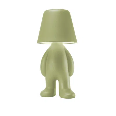 Pre-owned Qeeboo Bigger Brother Lamp In Green Khaki Polyethylene By Stefano Giovannoni
