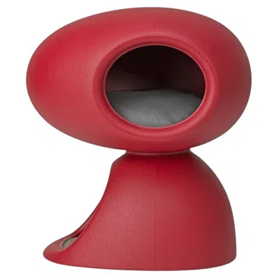 Pre-owned Qeeboo Cat Cave In Bordeaux Recyclable Polyethylene By Stefano Giovannoni In Red