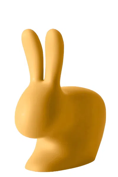 Qeeboo Decorative Accessory 'rabbit Xs Doorstopper' In Yellow