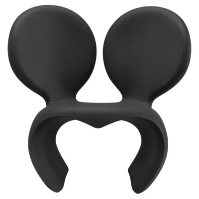 Pre-owned Qeeboo Don't F**k With The Mouse Armchair In Black Recyclable Polyethylene By Ron Arad