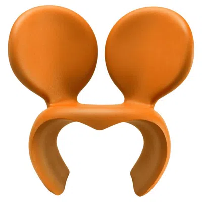 Pre-owned Qeeboo Don't F**k With The Mouse Armchair In Bright Orange Polyethylene By Ron Arad