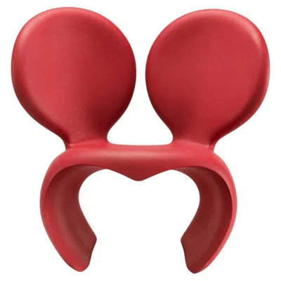 Pre-owned Qeeboo Don't F**k With The Mouse Armchair In Red Recyclable Polyethylene By Ron Arad