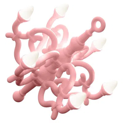 Pre-owned Qeeboo Fallen Chandelier M Lamp In Powder Pink Recyclable Polyethylene By Studio Job