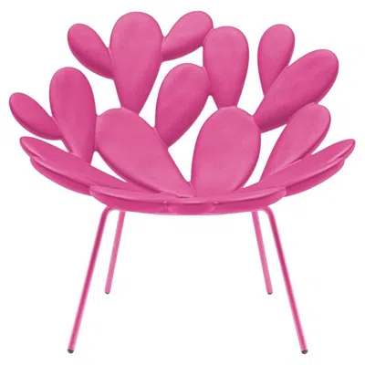 Pre-owned Qeeboo Filicudi Armchair Colored In Bright Pink Polyethylene & Steel By Marcantonio