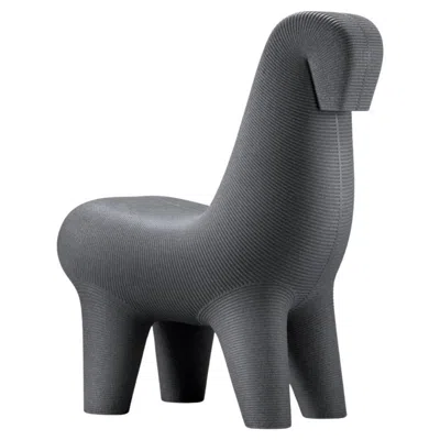 Pre-owned Qeeboo Ghoda Chair In Black Mix Recyclable Polyethylene By Satyendra Pakhalè
