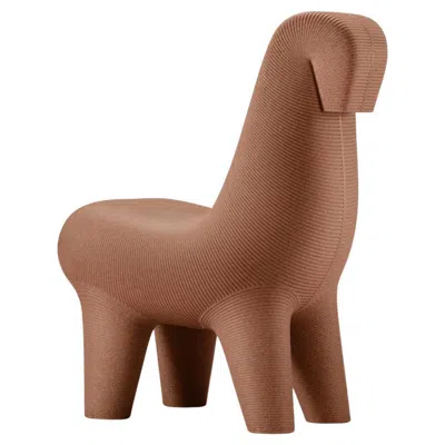 Pre-owned Qeeboo Ghoda Chair In Terracotta Mix Recyclable Polyethylene By Satyendra Pakhalè In Brown