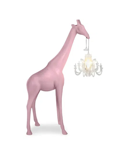 Qeeboo Giraffe In Love Xs Floor Lamp (100cm X 27cm) In Pink