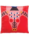 Qeeboo Oggian Crocopink Cushion (45cm X 45cm) In Red