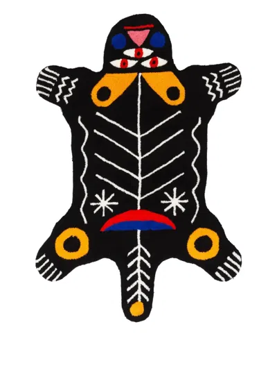 Qeeboo Oggian Kinotto M Shaped Rug (150cm X 96) In Black