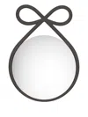Qeeboo Ribbon-bow Mirror In Brown