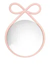 Qeeboo Ribbon-bow Mirror In Pink