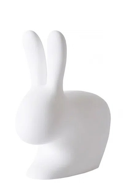 Qeeboo Sculptural Decorative Accessory 'rabbit Xs Doorstopper' In White