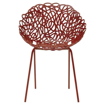 Pre-owned Qeeboo Set Of 2 Pcs Bacana Chair Indoor/outdoor In Dark Red By Estudio Campana