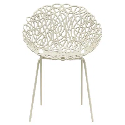 Pre-owned Qeeboo Set Of 2 Pcs Bacana Chair Indoor/outdoor In Ivory By Estudio Campana In White