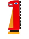 Qeeboo Spark Ceramic Vase (38.5cm 15.5cm) In Red