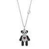 Qeelin Je T'aime Bo Bo 18k White Gold Diamond Necklace