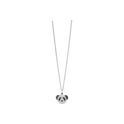 Qeelin Petite Bo Bo Logo Necklace In Gray